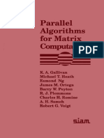 Parallel Algorithms For Matrix Computations