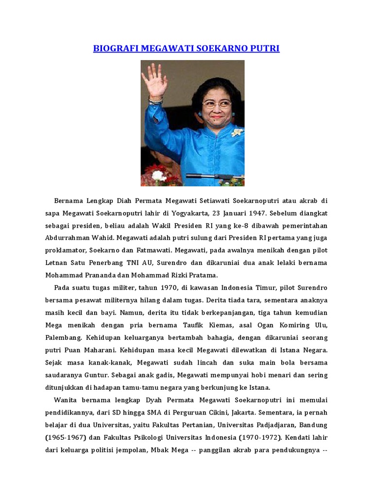Biografi Megawati Soekarno Putri