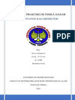 Laporan Praktikum Fisika Dasar 1 Kalorimeter