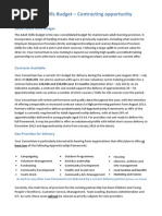 Adult Skills Budget - Information and Guidance