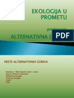 Alternativna Goriva U Cestovnom Prometu