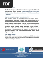 Intertek 2014 Training Plan