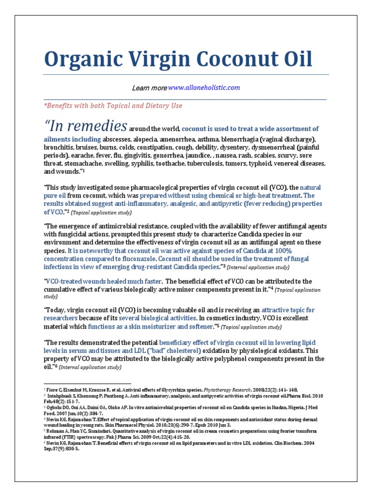 Virgin Coconut Oil PDF Candidiasis Antimicrobial Resistance