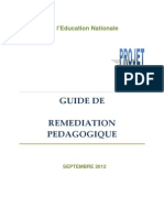 Le Guide de Remédiation Pédagogique 2012