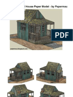 Een Wood House Paper Model by Papermau 2014