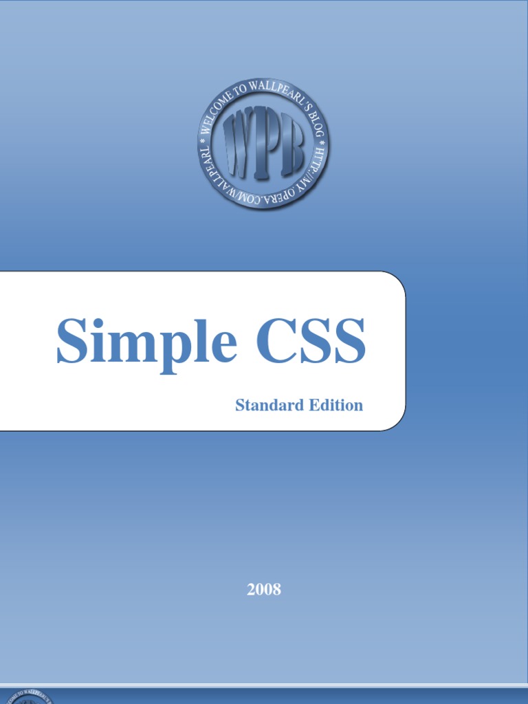 Wall Pearl - Simple CSS (Standard Edition) | PDF