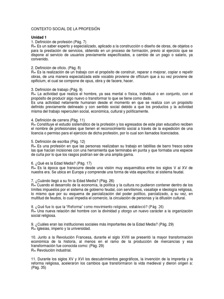 Contexto Social de La Profesión Baja Edad Media Sociedad