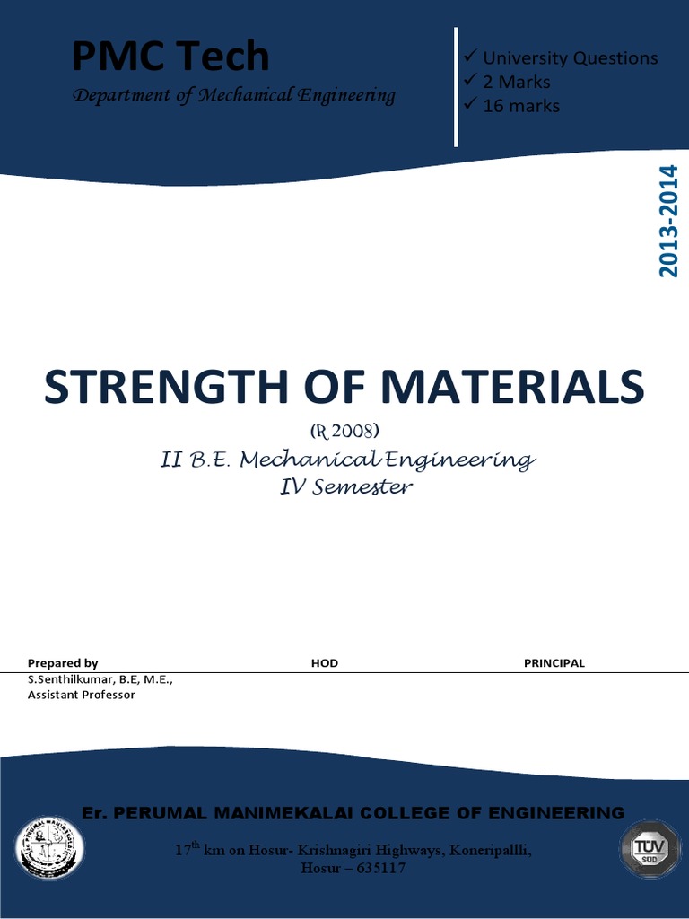 PMC Tech: Strength of Materials | PDF