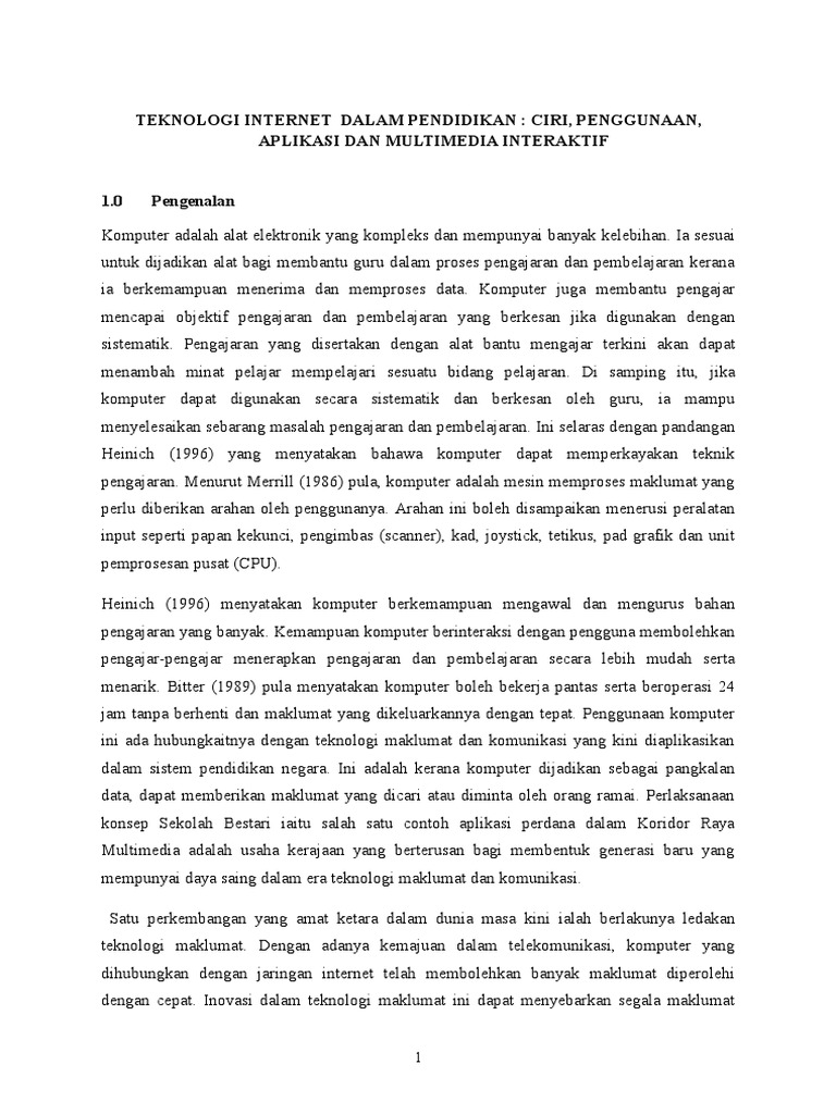 Peranan Ict Dalam Pendidikan Pdf