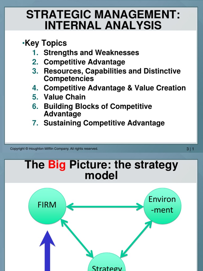 SM Internal Analysis 1 - 3 | PDF | Competitive Advantage | Strategic ...