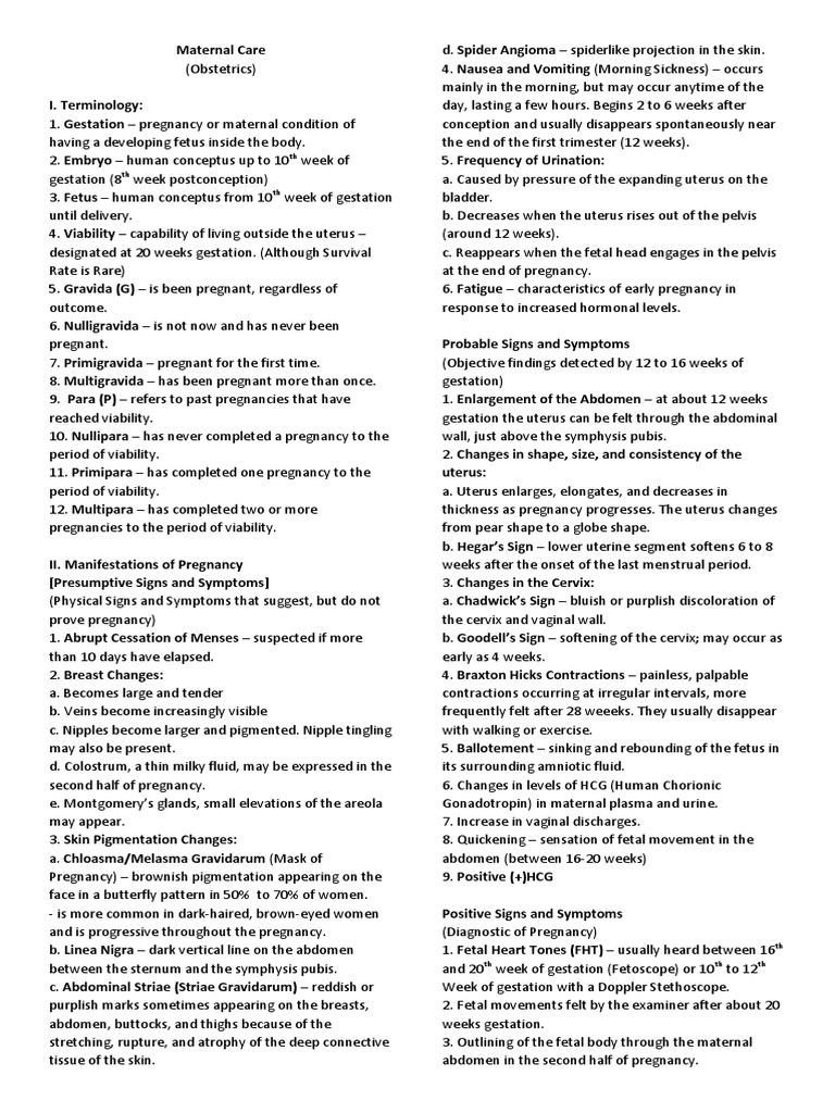 Basic Obstetrics For The Midwifery Board Examination | PDF | Vagina ...