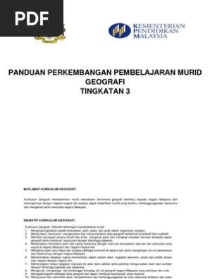 Buku Teks Geografi Tingkatan 3 Kssm