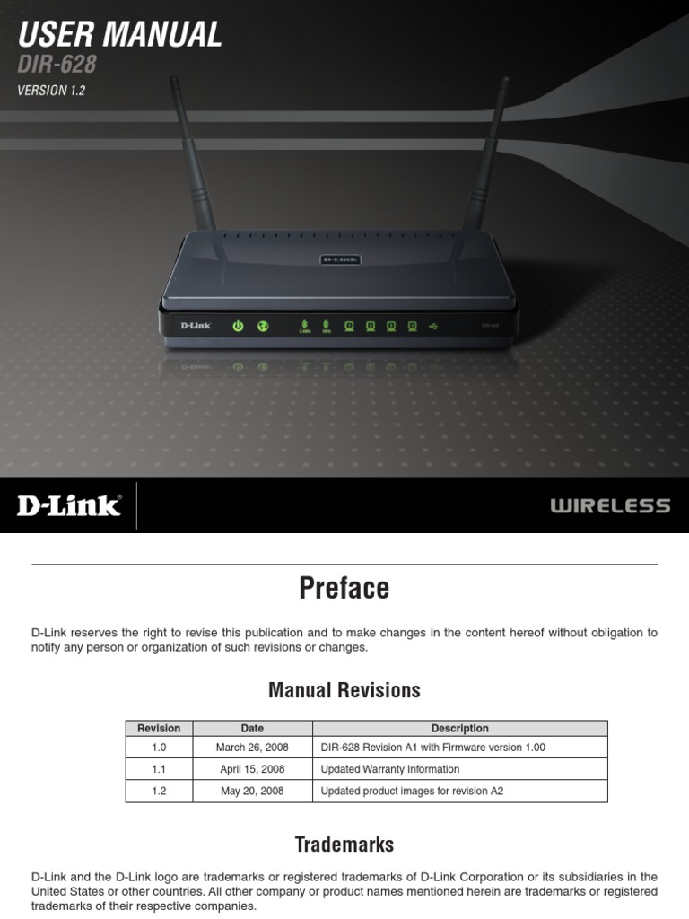 DIR-628 Manual 12 | Ip Address | Wireless Lan