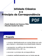 Probabilidade Clássica e o Princípio Da Correspondência