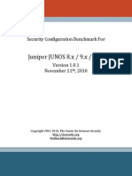 CIS Juniper JunOS Benchmark v1.0.1