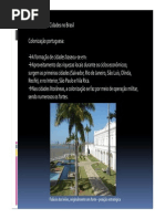 Aula Tópicos - Formação das cidades no Brasil