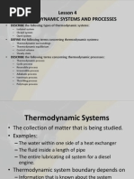 Thermodynamic Systems and Processes