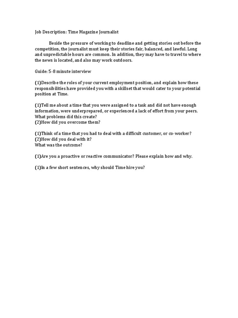 Job Description | PDF