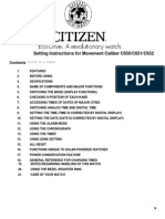 Citizen Instruction Manual C652