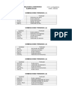 Ejercicios Combinaciones Ternarias