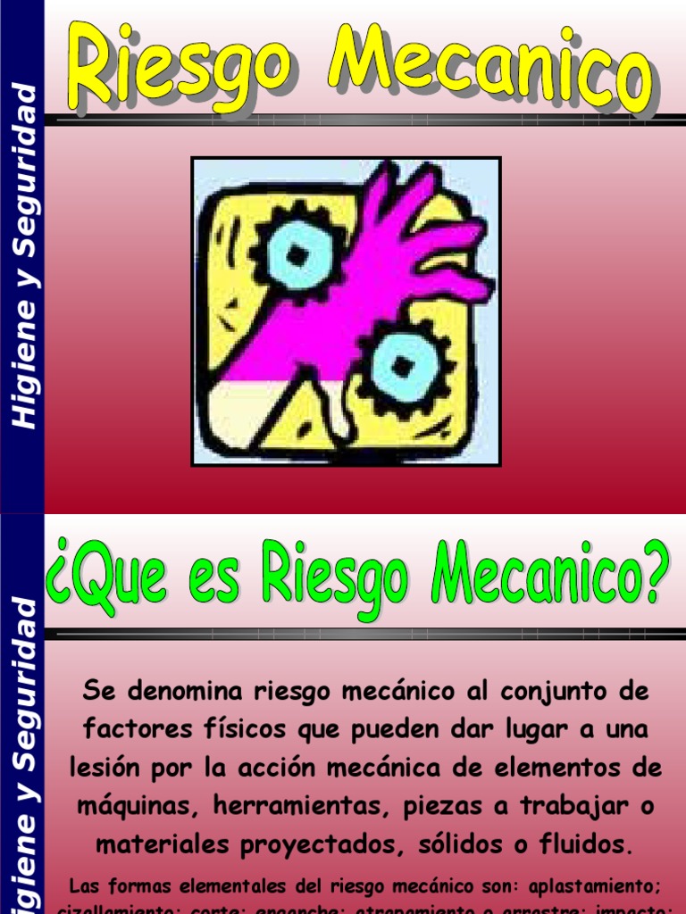 riesgo mecanico Tecnología Informática y tecnología de