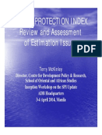 2-Social Protection Index Technical Workshop - Review and Assessment of Estimation Issues (Terry McKinley)
