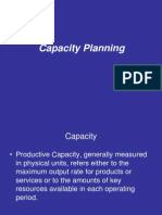 Strategic capacity planning and measuring capacity utilization