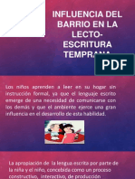 Influencia Del Barrio en La Lecto-Escritura Temprana