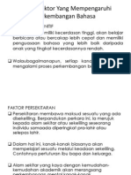 Faktor-Faktor Yang Mempengaruhi Perkembangan Bahasa