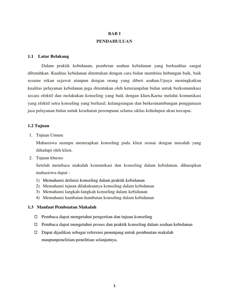 Konseling Dalam Praktek Kebidanan Rtna Feby Wini Docx