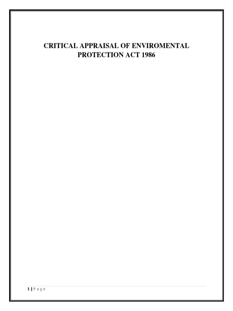 Environmental Law Analysis | PDF | Environmental Protection | United ...