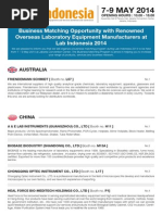 Lab Indonesia 2014 - Business Match Making Program