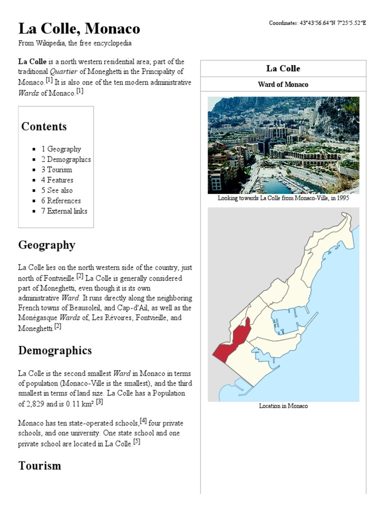 La Colle, Monaco Wikipedia, The Free Encyclopedia PDF  2.0