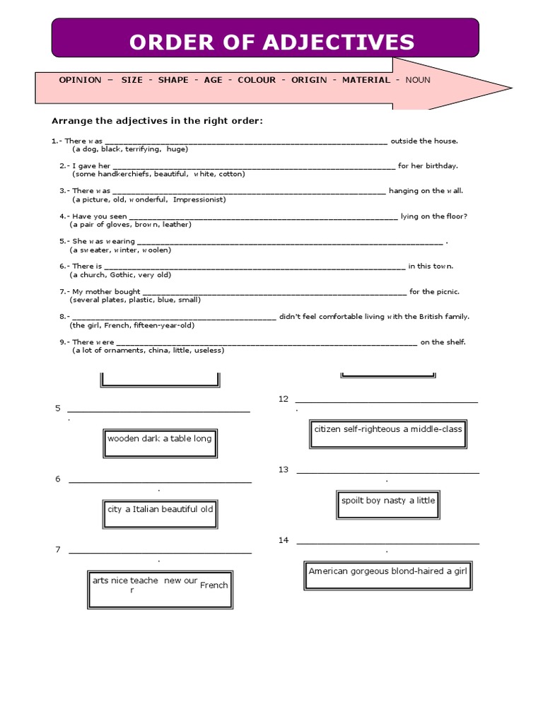 Adjective Order | PDF