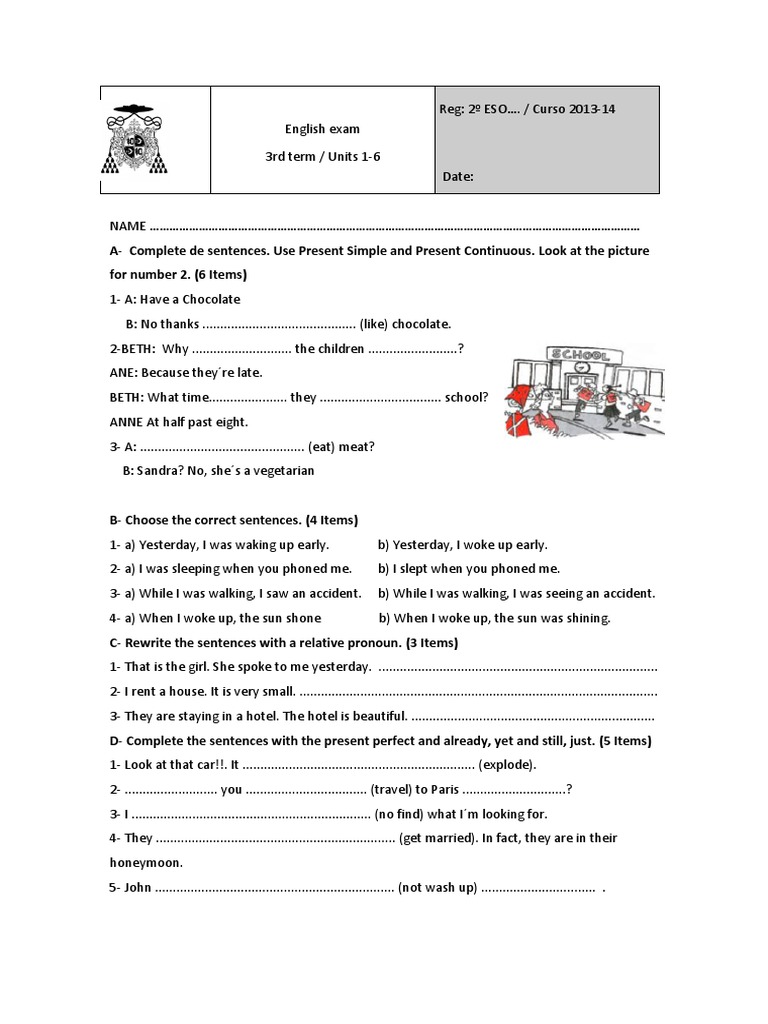 English Exam PDF