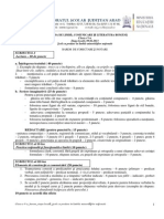 barem si subiecte Arad OLIMPIADA DE LIMBĂ, COMUNICARE ŞI LITERATURA ROMÂNĂ
Clasa a V-a
Etapa locală, 09.02.2013
Şcoli cu predare în limbile minorităţilor naţionale