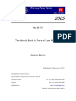 Working Paper Series: The World Bank & Rule of Law Reforms