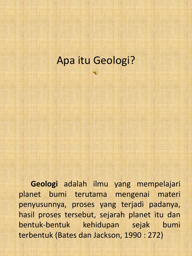 Definisi Geologi
