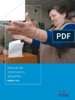 Manual de Observare a Alegerilor. OSCE