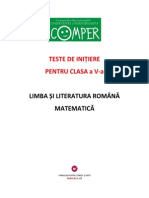 teste Comper limba romana si matematica ClasaV-2010-2011-Initiere