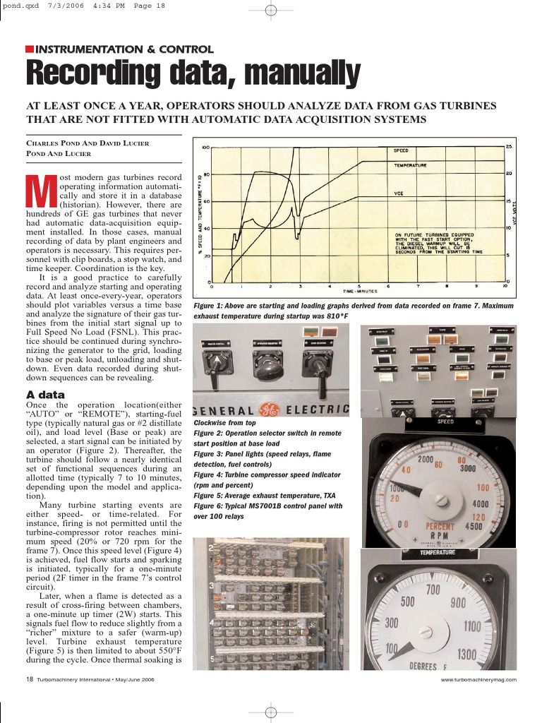 Manual Gas Turbine Data Analysis | PDF | Gas Turbine | Diesel Engine