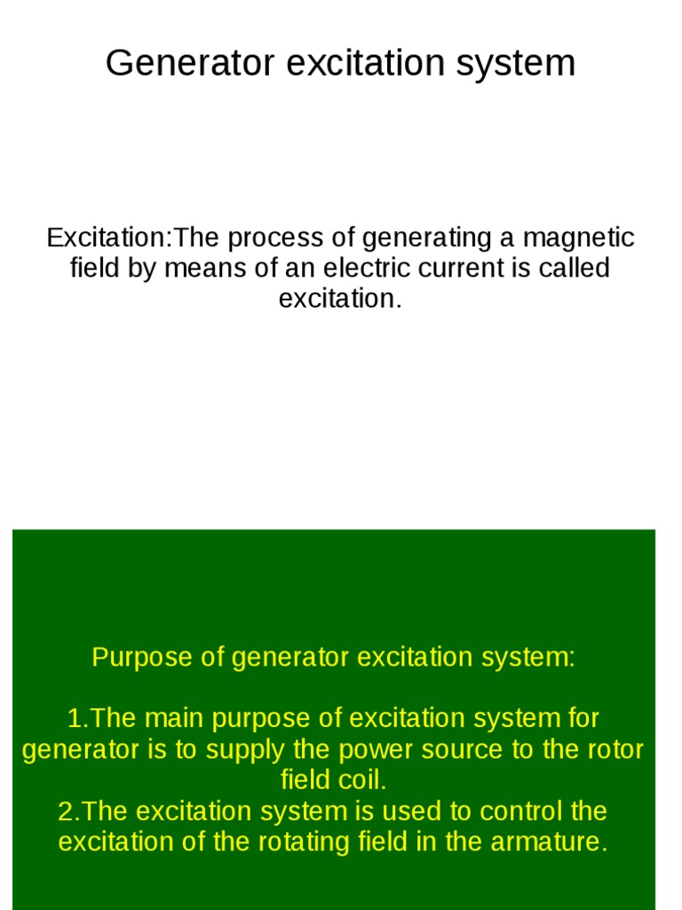 Generator Excitation System PDF Rectifier Electric Generator