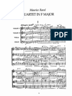 Ravel - String Quartet Score