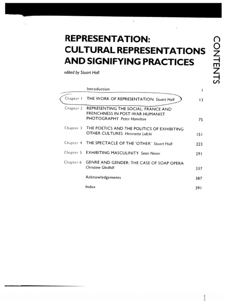Stuart Hall, The Work of Representation | PDF