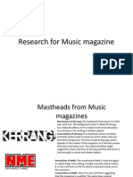 research for music magazine