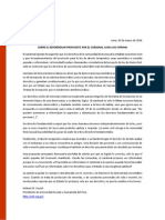 Comunicado - Sobre El Referendum Propuesto Por Cipriani