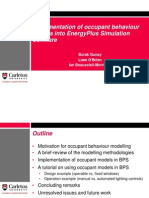 Implementing Occupant Behaviour Models in EnergyPlus