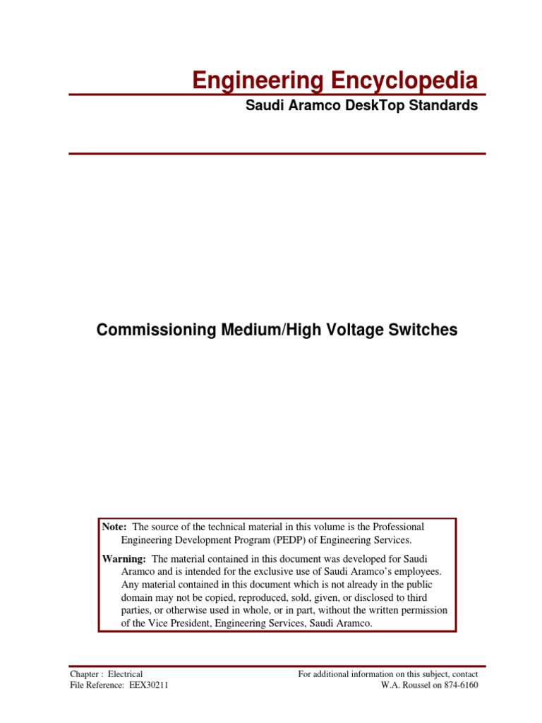 Medium/High Voltage Switch Commissioning | PDF | Switch | High Voltage