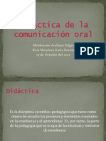 Didáctica de La Comunicación Oral