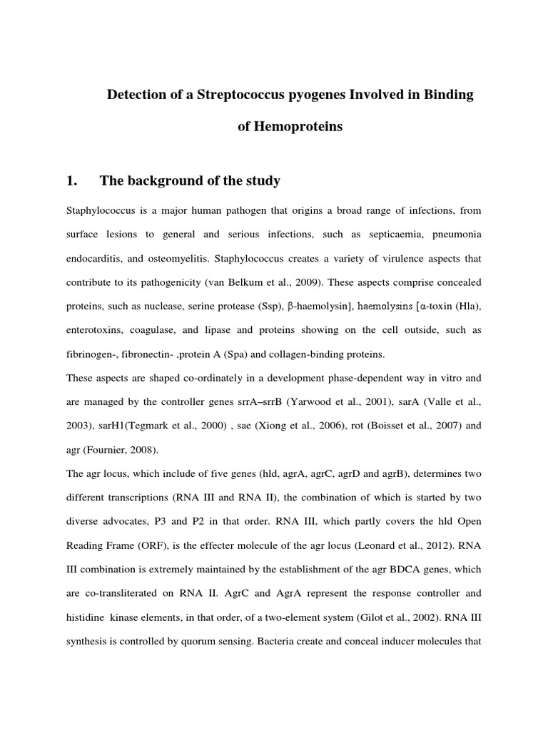 Detection of A Streptococcus Pyogenes Involved in Binding of ...